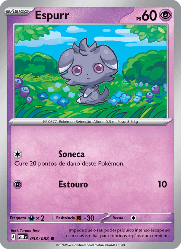 Espurr, carta 033 de Equilíbrio Perfeito