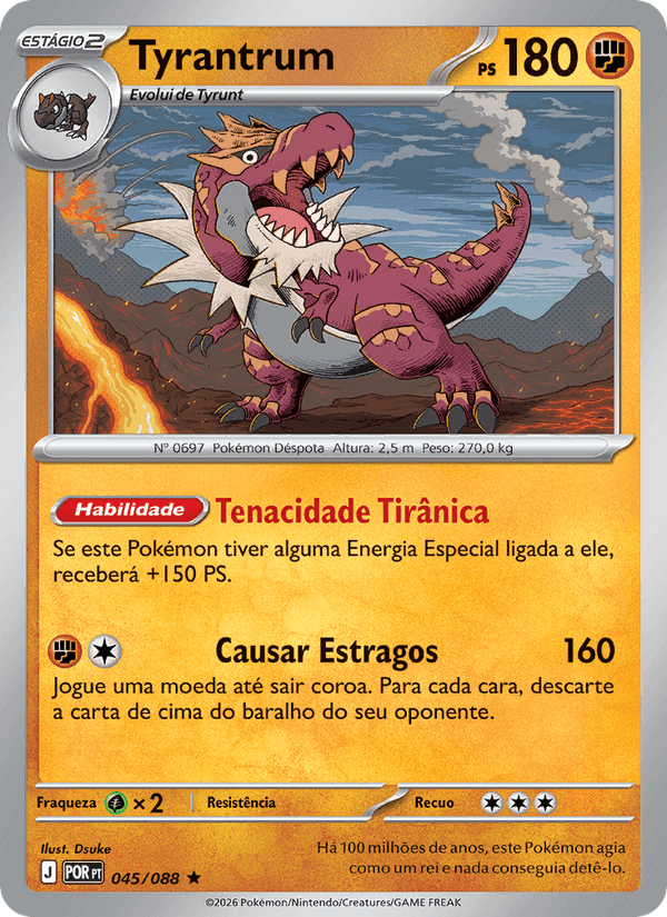 Tyrantrum, carte 045 de Equilíbrio Perfeito