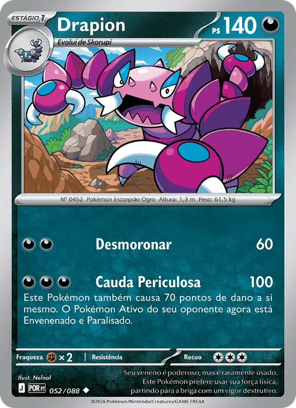 Drapion, carta 052 di Equilíbrio Perfeito