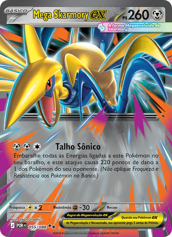 Mega Skarmory ex, carte 055 de Equilíbrio Perfeito