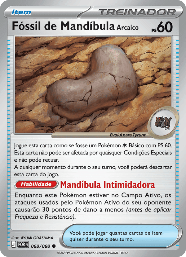 Fóssil de Mandíbula Arcaico, carta 068 de Equilíbrio Perfeito