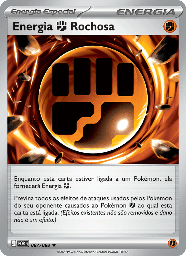 Energia Fighting Rochosa, carta 087 de Equilíbrio Perfeito