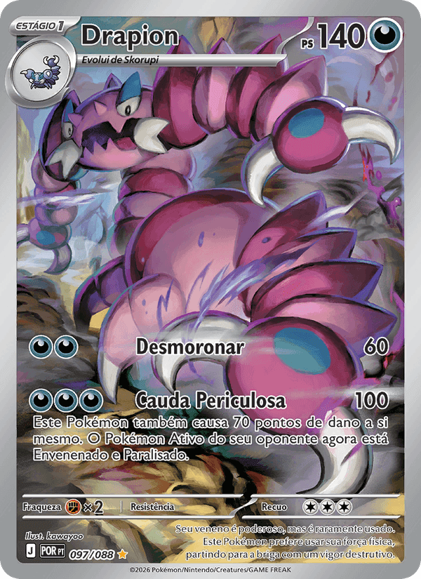 Drapion, carta 097 di Equilíbrio Perfeito