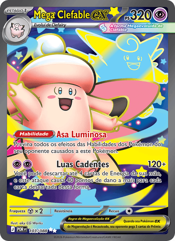 Mega Clefable ex, carta 103 de Equilíbrio Perfeito