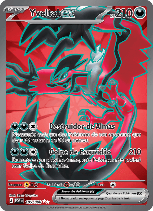Yveltal ex, carta 105 di Equilíbrio Perfeito