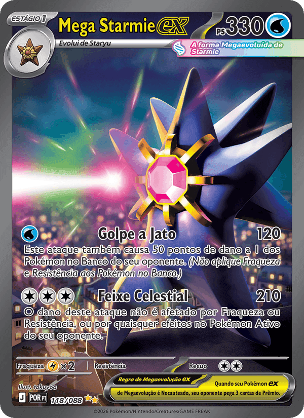 Mega Starmie ex, carta 118 di Equilíbrio Perfeito