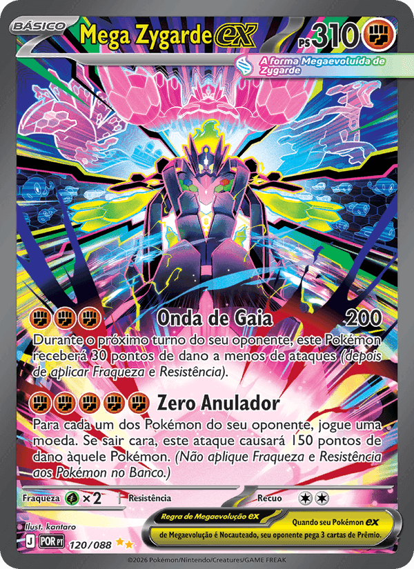 Mega Zygarde ex, carta 120 de Equilíbrio Perfeito