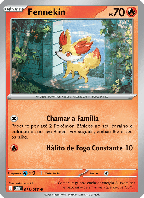 Fennekin, card 011 from Caos Ascendente