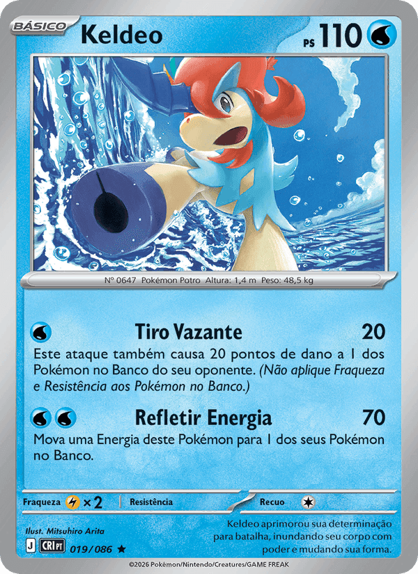 Keldeo, carte 019 de Caos Ascendente