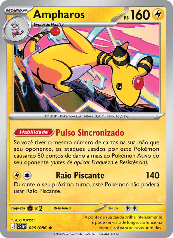 Ampharos, carta 029 di Caos Ascendente