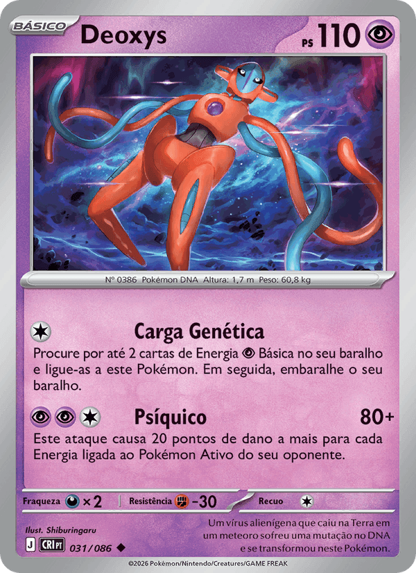 Deoxys, carte 031 de Caos Ascendente