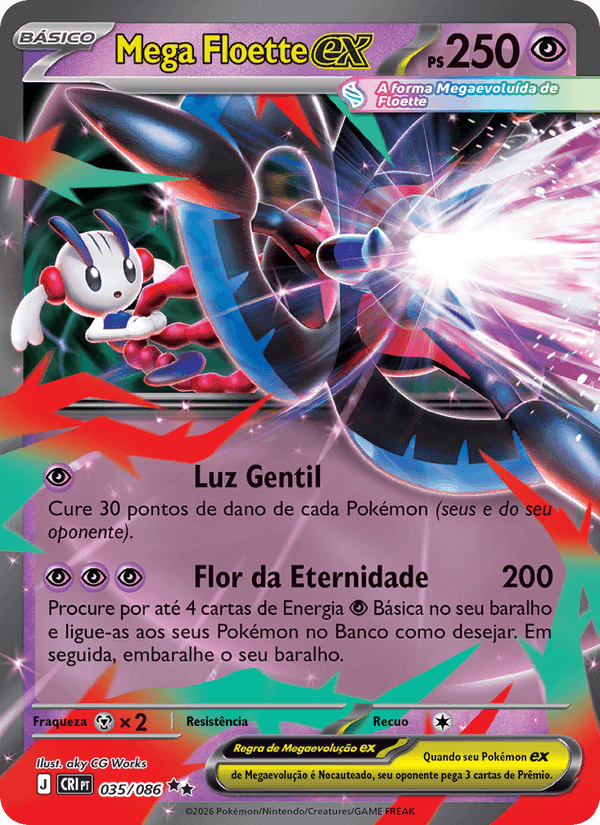 Mega Floette ex, carte 035 de Caos Ascendente