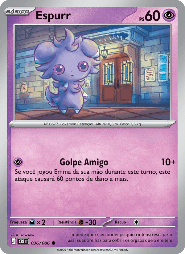 Espurr, carte 036 de Caos Ascendente