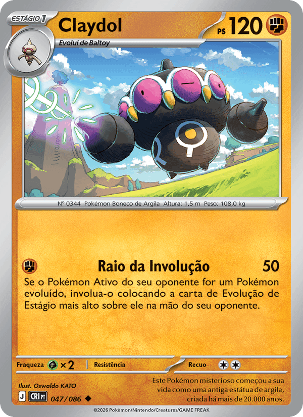 Claydol, carte 047 de Caos Ascendente