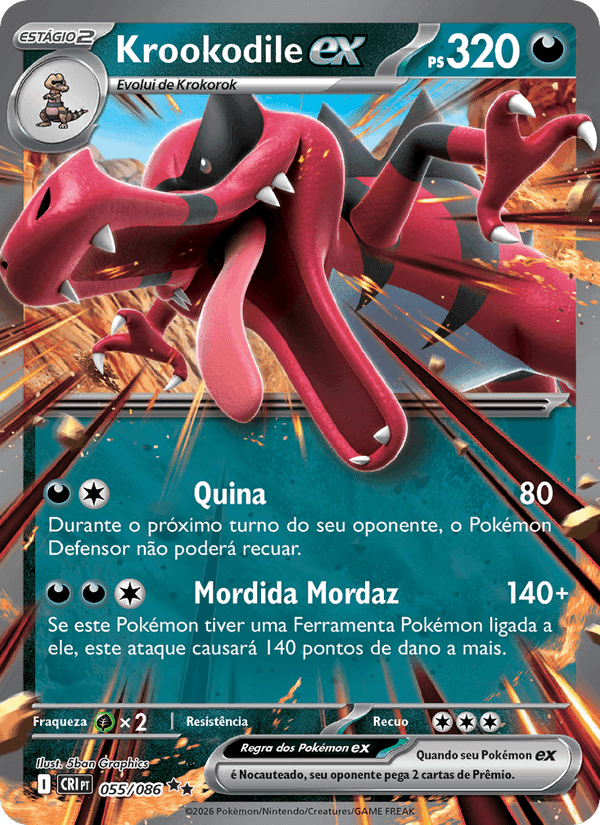 Krookodile ex, carta 055 de Caos Ascendente