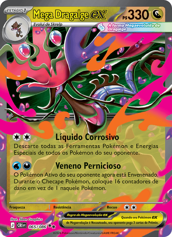 Mega Dragalge ex, card 065 from Caos Ascendente