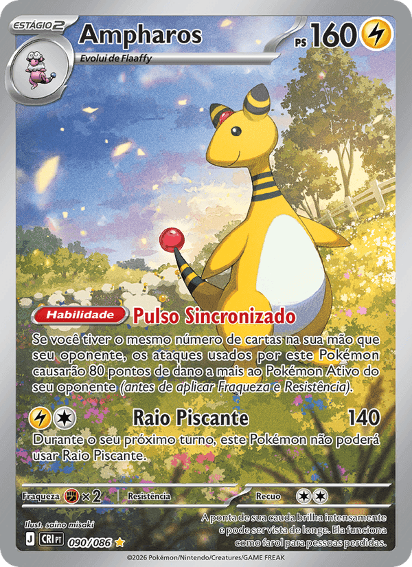 Ampharos, carte 090 de Caos Ascendente