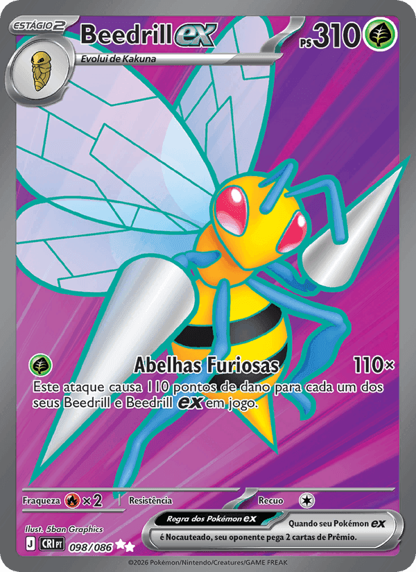 Beedrill ex, carta 098 de Caos Ascendente