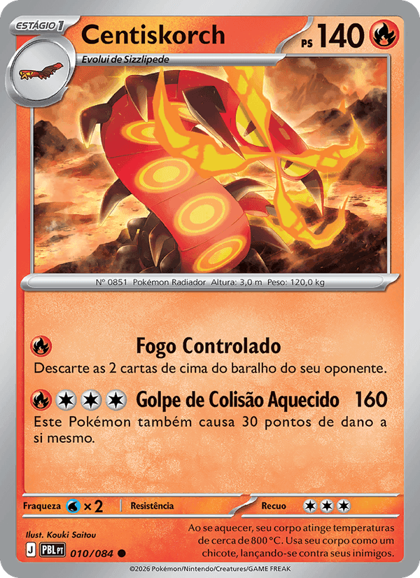Centiskorch, card 010 from Escuridão Absoluta