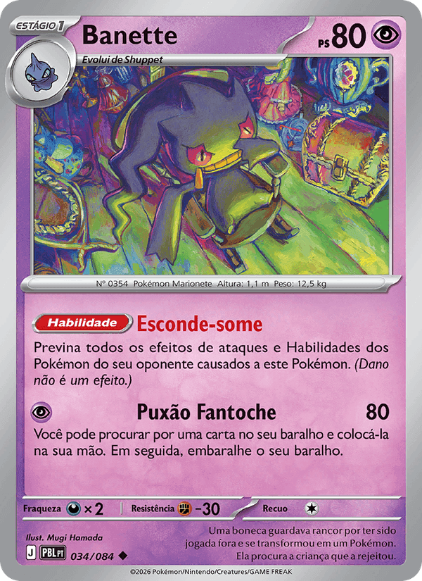 Banette, card 034 from Escuridão Absoluta