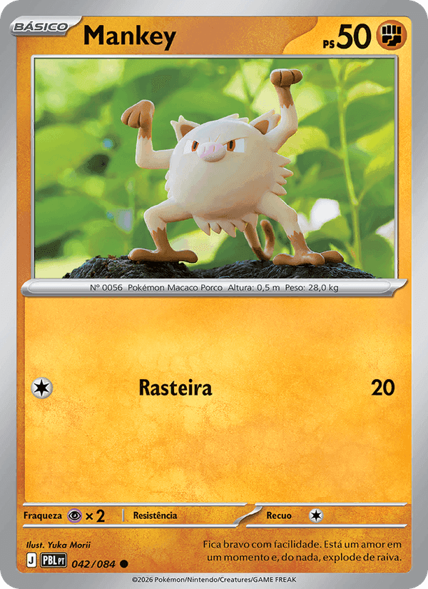 Mankey, card 042 from Escuridão Absoluta