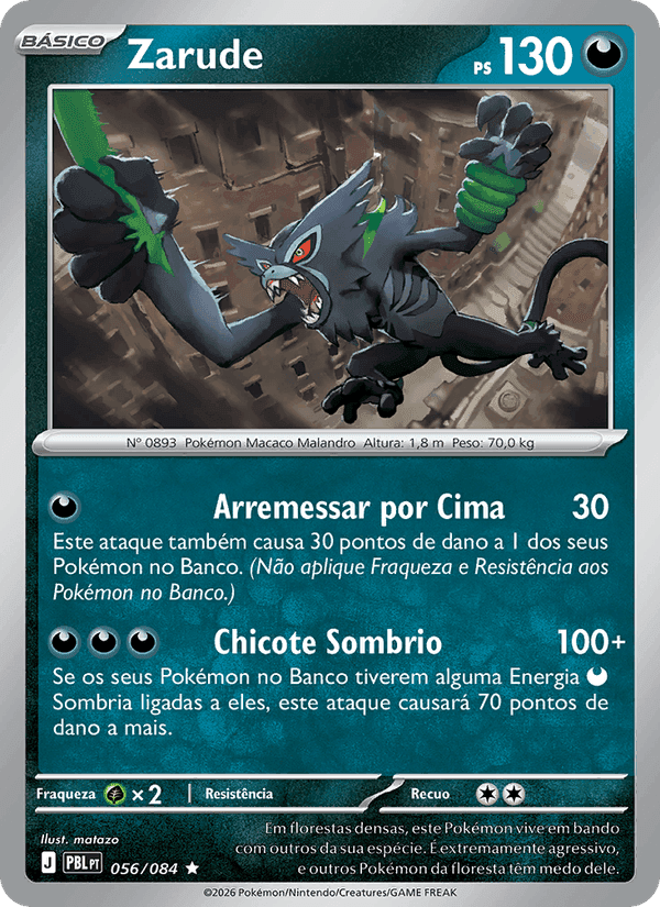 Zarude, card 056 from Escuridão Absoluta