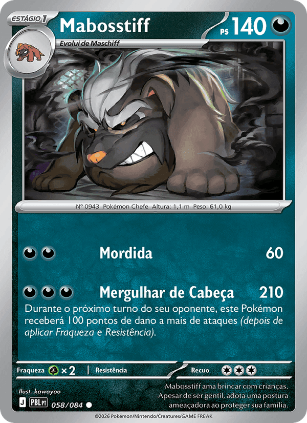 Mabosstiff, card 058 from Escuridão Absoluta