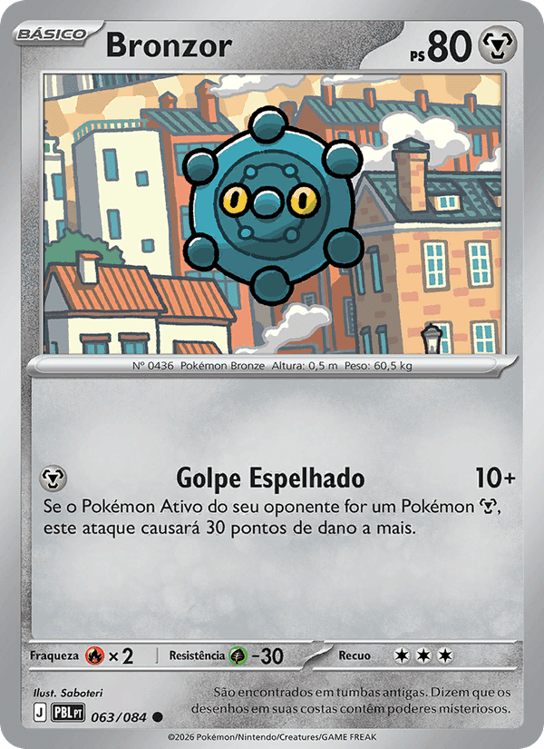 Bronzor, card 063 from Escuridão Absoluta