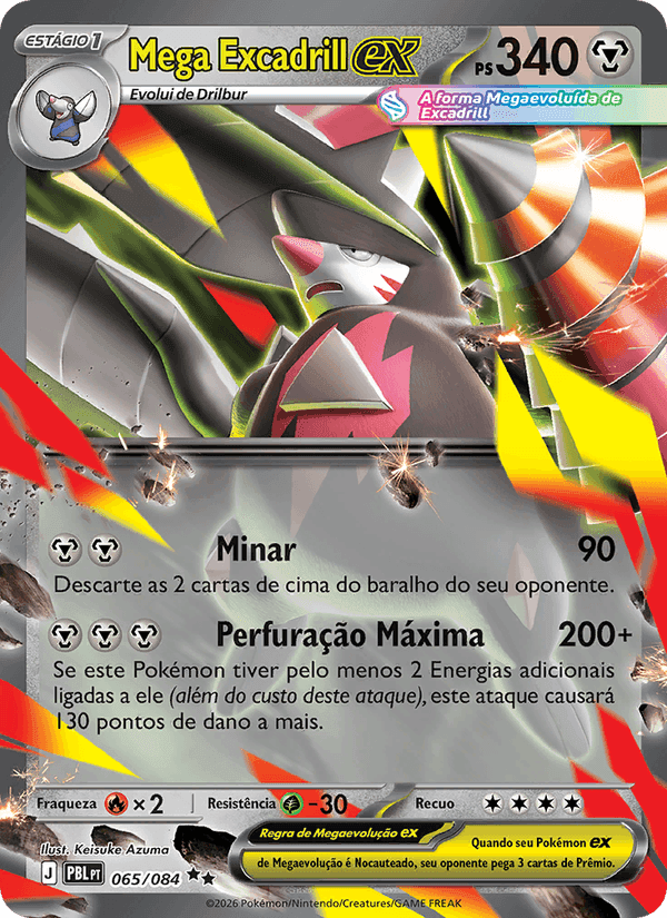 Mega Excadrill ex, carta 065 de Escuridão Absoluta