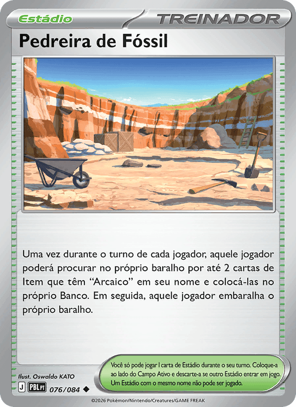 Pedreira de Fóssil, carta 076 de Escuridão Absoluta