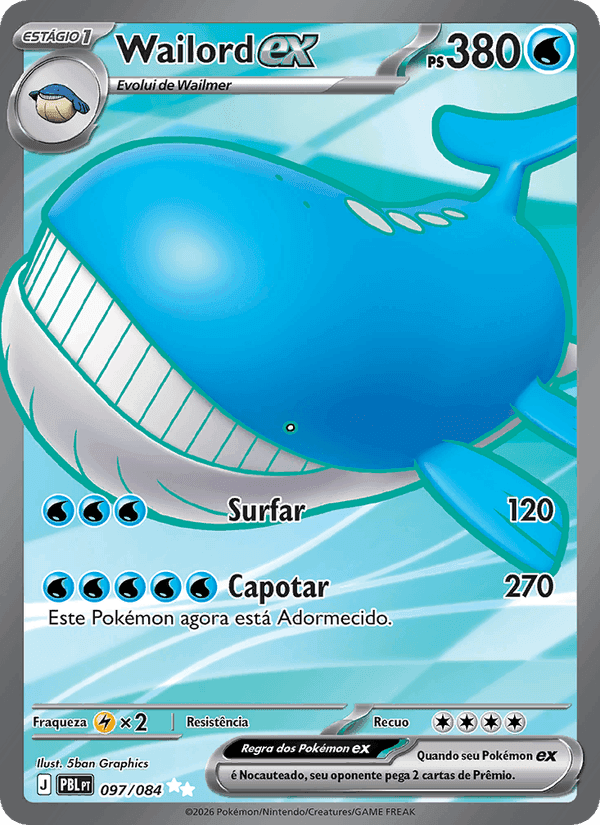 Wailord ex, carta 097 di Escuridão Absoluta