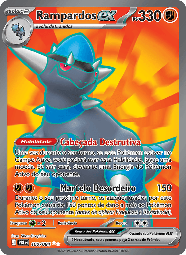 Rampardos ex, carta 100 de Escuridão Absoluta