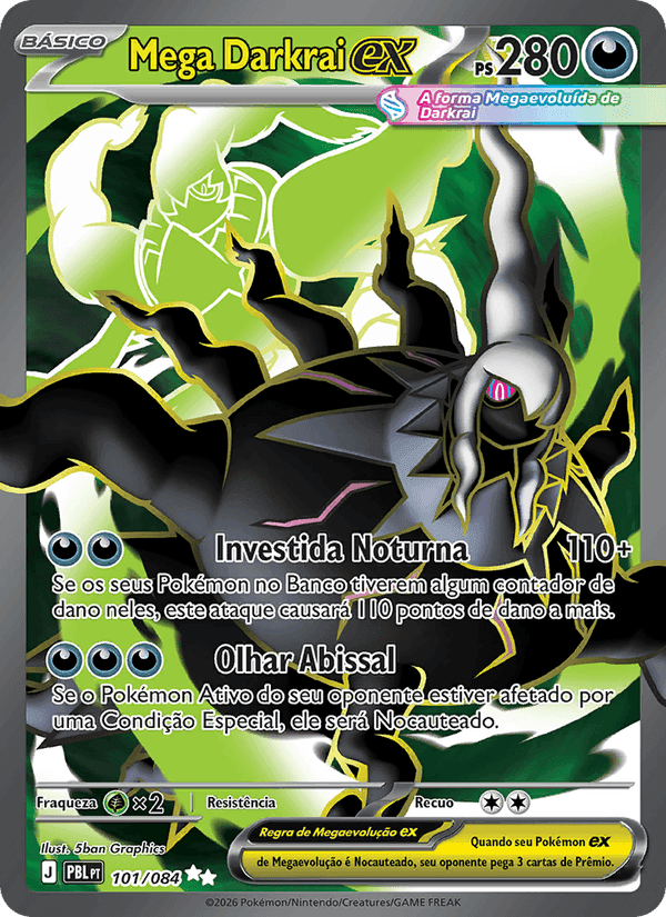 Mega Darkrai ex, carta 101 de Escuridão Absoluta