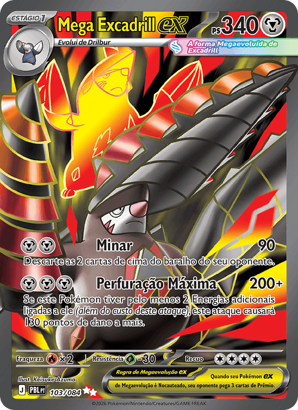 Mega Excadrill ex, carta 103 de Escuridão Absoluta
