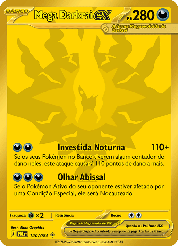 Mega Darkrai ex, carta 120 de Escuridão Absoluta