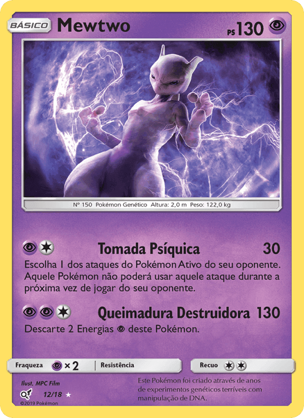 Mewtwo, carta 12 de Detetive Pikachu