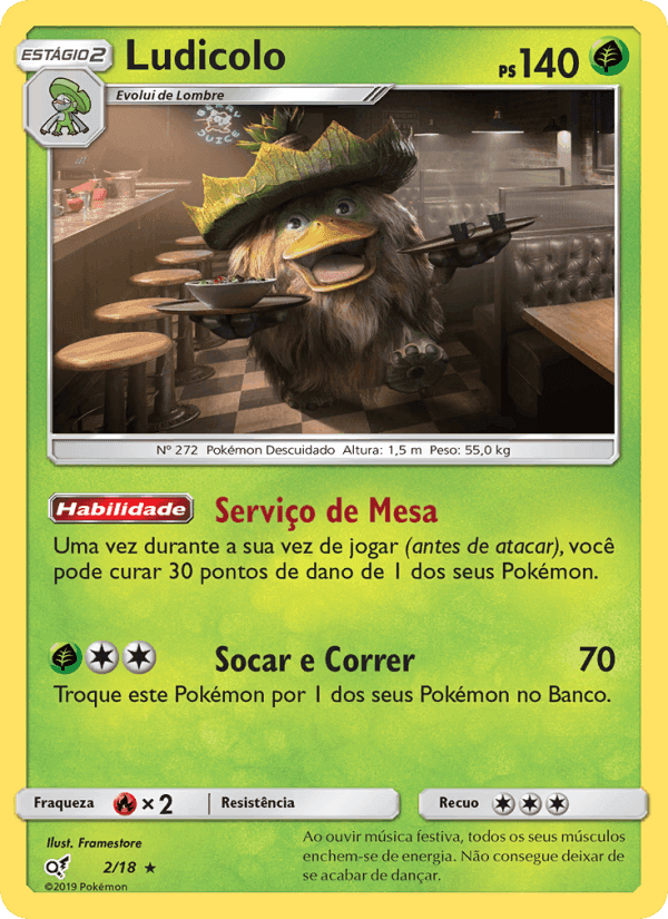 Ludicolo, carta 2 de Detetive Pikachu