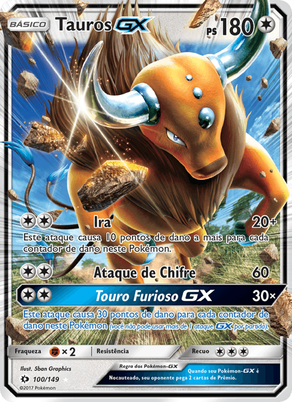 Tauros GX, carta 100 de Sol e Lua