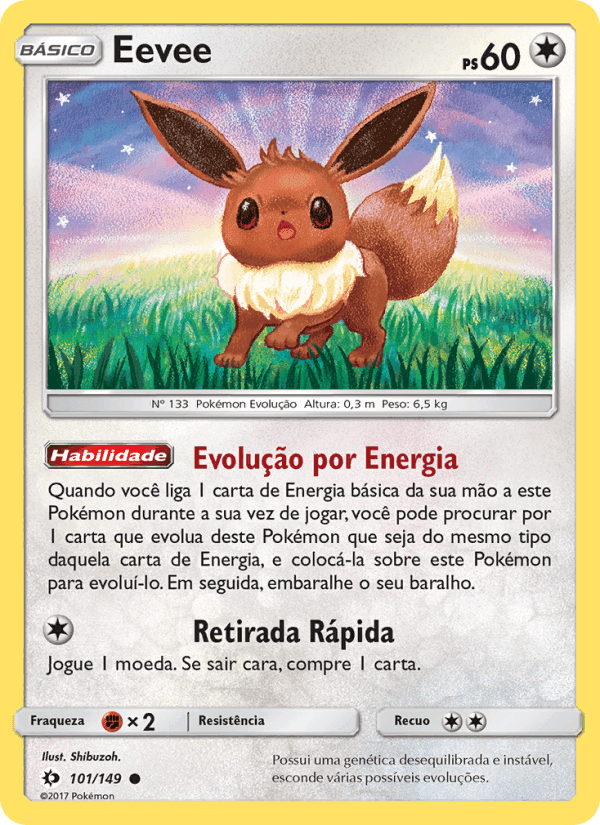 Eevee, card 101 from Sol e Lua