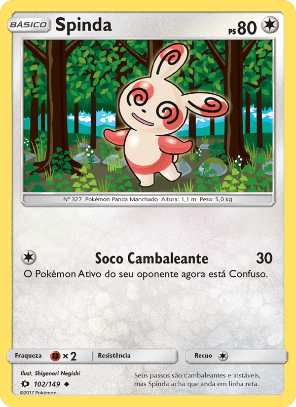 Spinda, card 102 from Sol e Lua