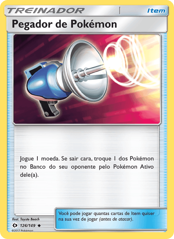 Pegador de Pokémon, carta 126 de Sol e Lua