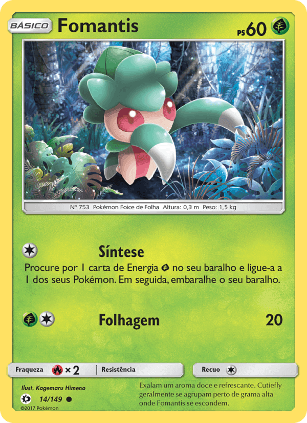 Fomantis, carte 14 de Sol e Lua
