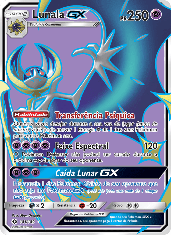 Lunala GX, carta 141 de Sol e Lua