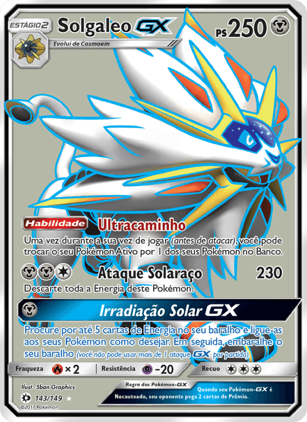 Solgaleo GX, carta 143 de Sol e Lua