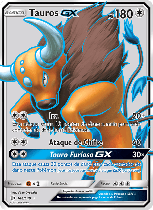Tauros GX, carta 144 di Sol e Lua