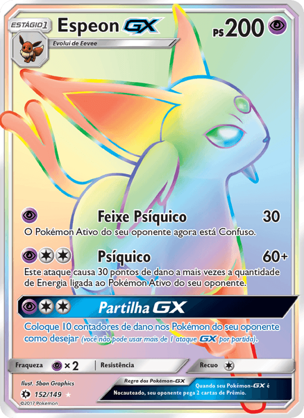 Espeon GX, carta 152 di Sol e Lua