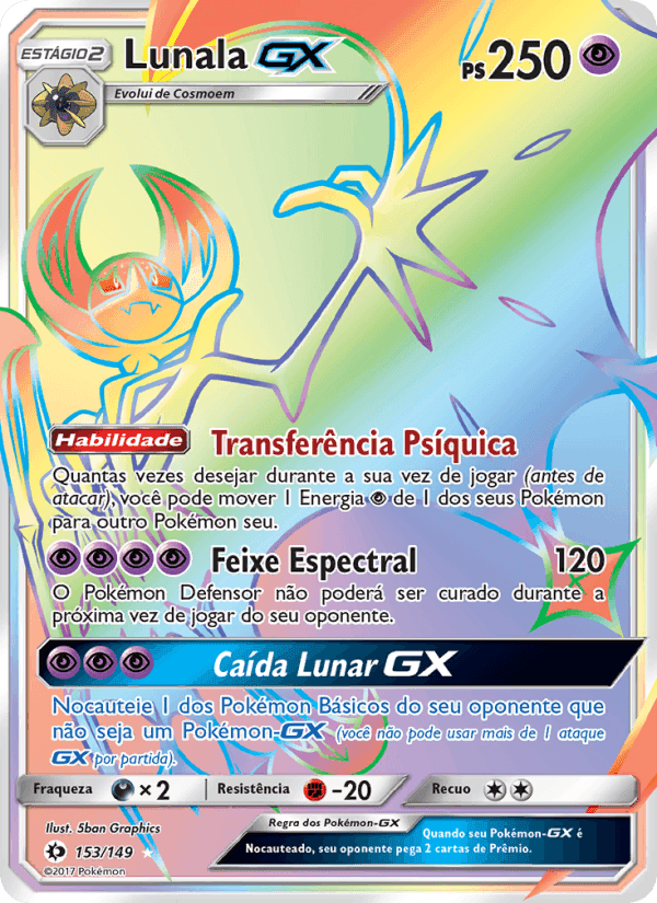 Lunala GX, carta 153 di Sol e Lua