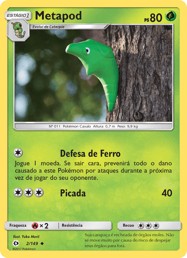 Metapod, carte 2 de Sol e Lua