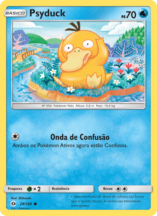 Psyduck, carte 28 de Sol e Lua