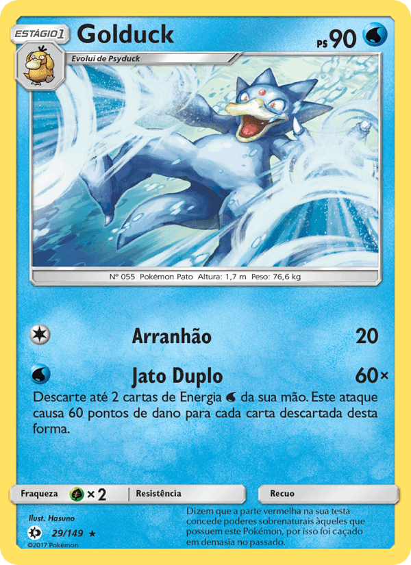 Golduck, carte 29 de Sol e Lua